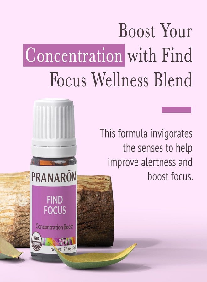 Pranarom - Find Focus Wellness Blend 5ml - Aromatherapy - Natural Focus - Certified Organic, Invigorating Citrus Aroma, Cruelty-Free, Easy Diffusion - Image 2